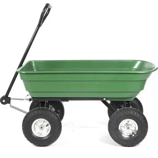 "Garden cart - 75 l - tipping function - max 200 kg - pneumatic tires - handle with grip image"