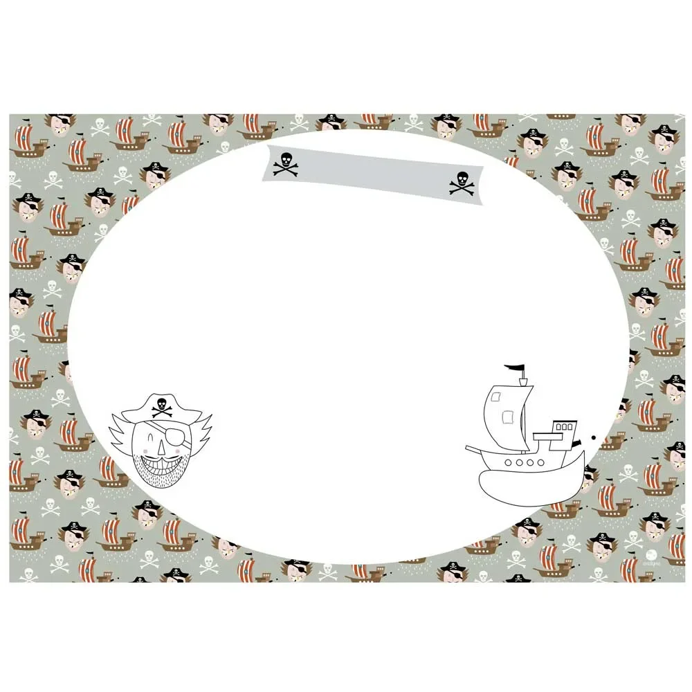 "Ava & Yves Set de table / sous-main pirate image"