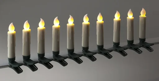 "Wireless Christmas tree candles with remote control – 10 pieces image"