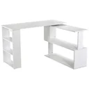 Computer desk with shelf white