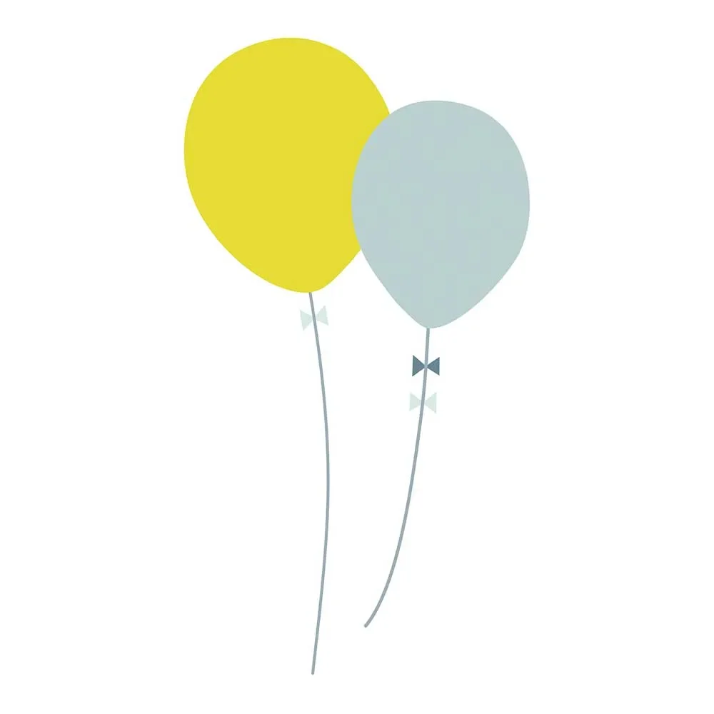 "Lilipinso stickers muraux XL ballons vert bleu image"