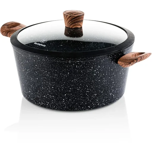 "Black Marble Wooden Frying Pan Ø28 cm (14.5") image"