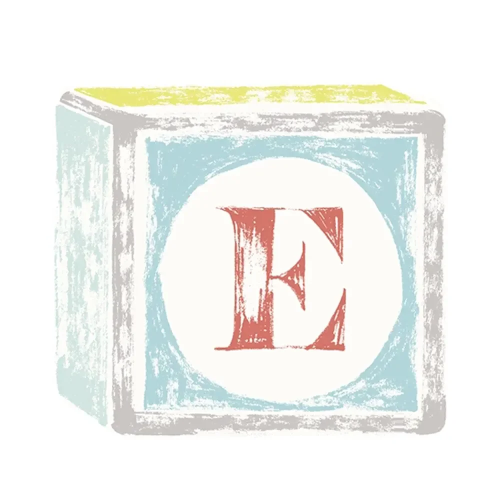 Lilipinso Autocollants lettre sur cube de jeu E