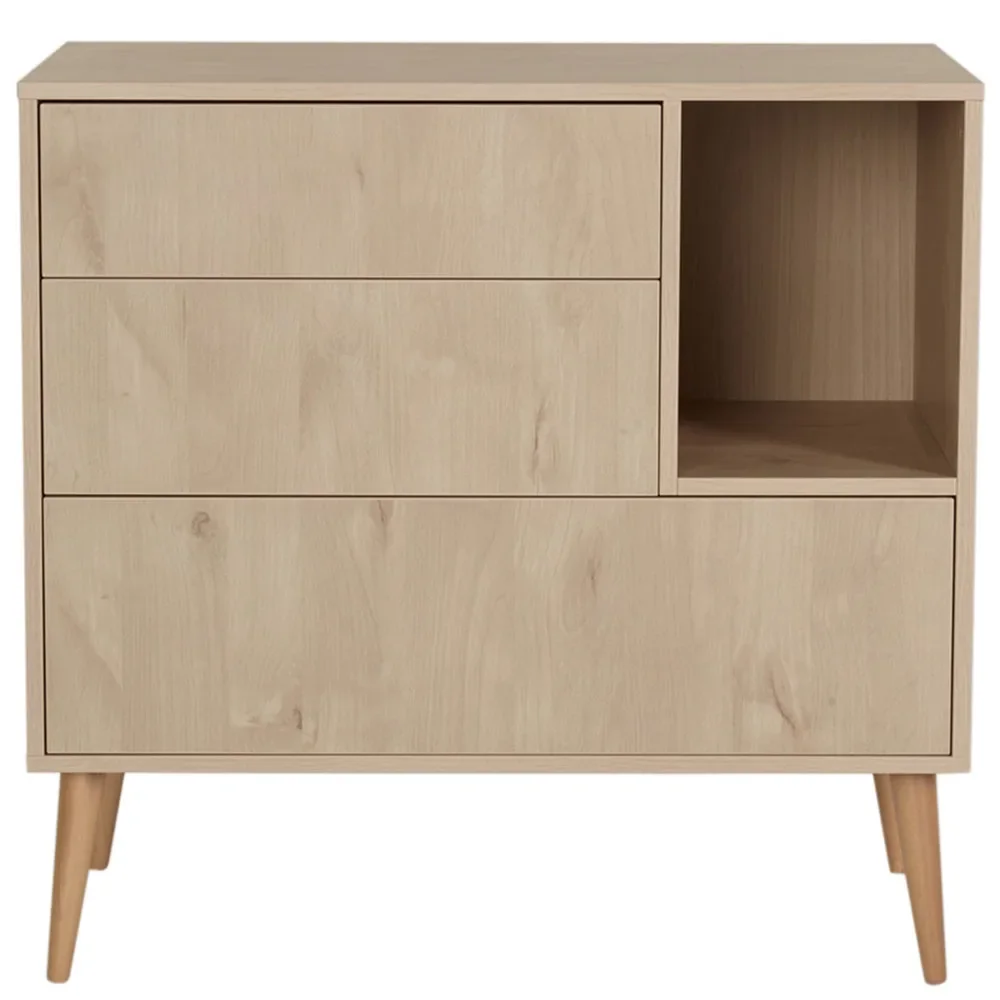Quax Cocoon Commode tiroirs imitation chêne naturel