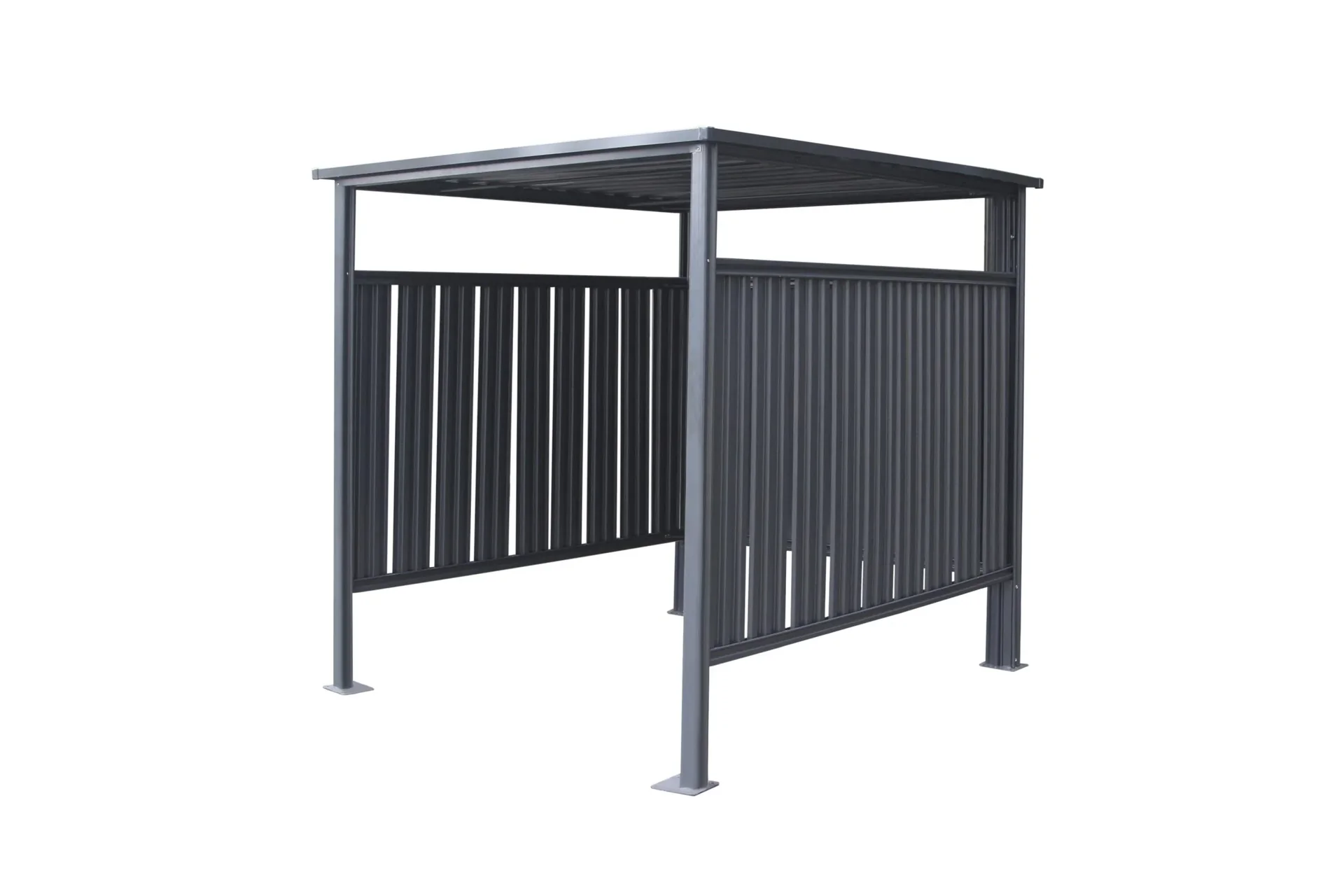Abri et garage à vélos Westmann Fieta, 180×203×210 cm, Anthracite – Acier avec parois à lattes
