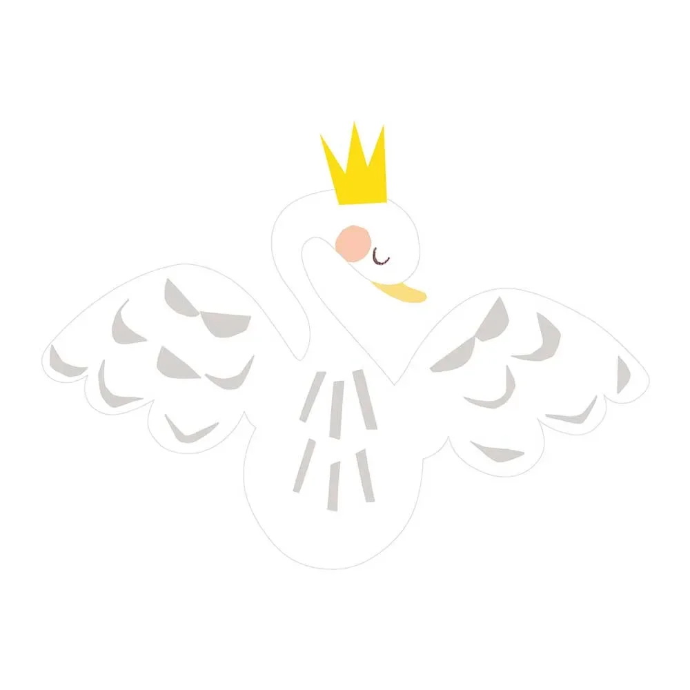 "Lilipinso stickers muraux XL cygne avec couronne image"