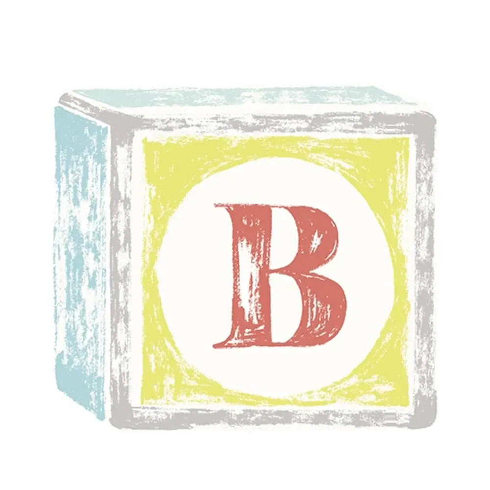 "Lilipinso sticker lettre sur cube de jeu B image"