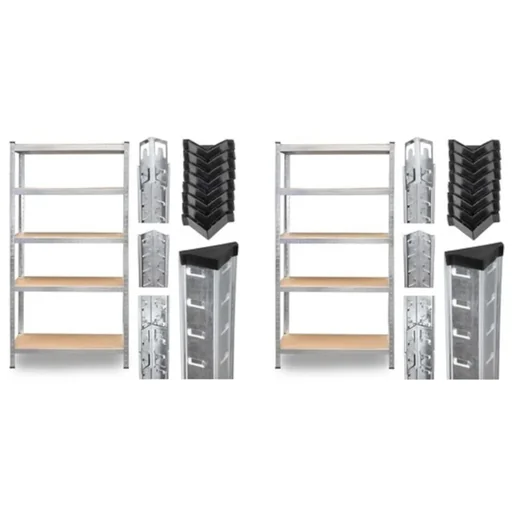 "Tool rack 875 kg load capacity galvanized MDF 180x90x40cm - set of 2 image"