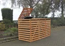 Garbage can box "Vario V" for 3 tons, honey brown