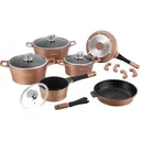 Marbled Cookware Set - 14 Pieces - Copper