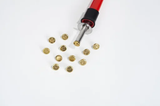 "Branding iron set 12 pcs., flower, moon, heart etc. image"