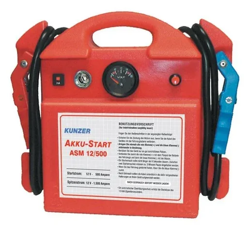 "Battery start 12V/ 1500/ 500A - portable jump starter image"