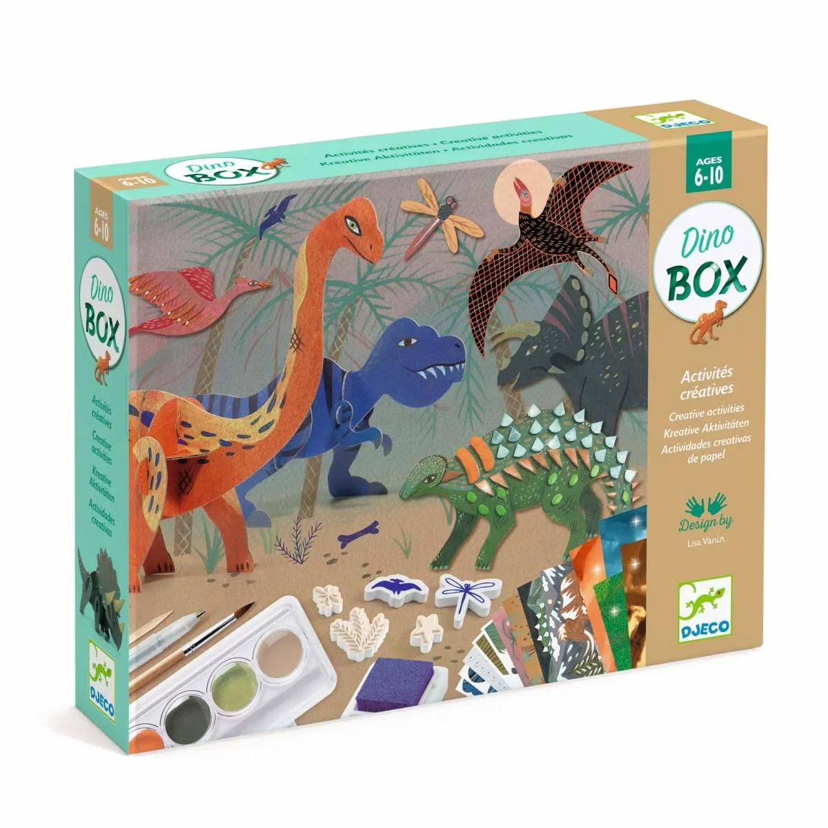 "Djeco Kit créatif, set de créativité, kit multi-activités - Dinosaures image"