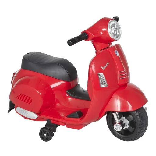 "VESPA electric motorcycle for children, electric vehicle for 18-36 months, 3 km/h, LED light, sound, PP plastic, metal, red image"