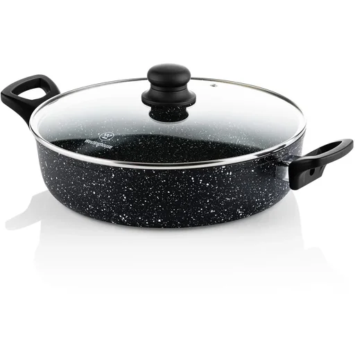 "Black Marble Frying Pan - 28 cm image"