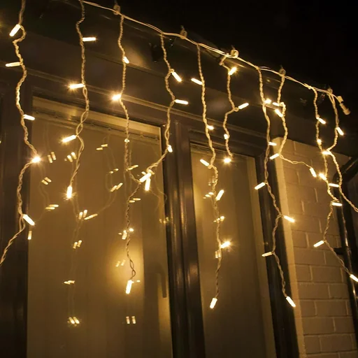 "LED light chain ice 160 st warm white 810 cm image"