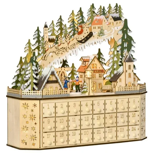 "Advent calendar to fill 24 drawers compartments Christmas calendar image"