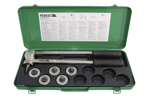 "Pipe expander set including 5 expander heads image"
