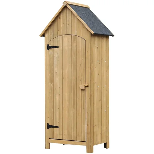 "Garden cabinet with bitumen paper image"