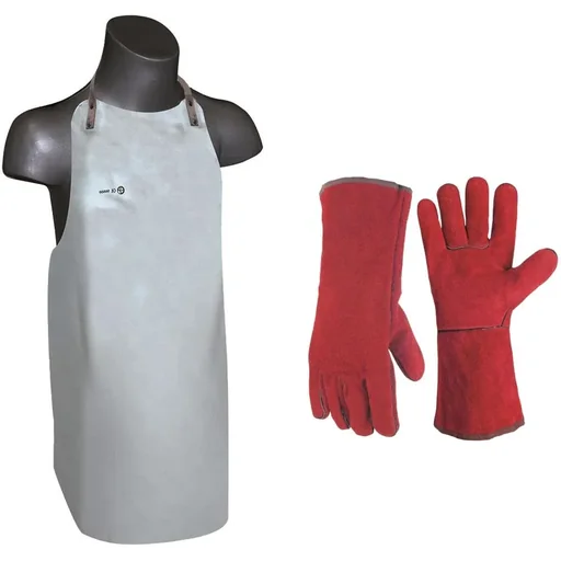 "Leather apron with gloves Multifunctional image"