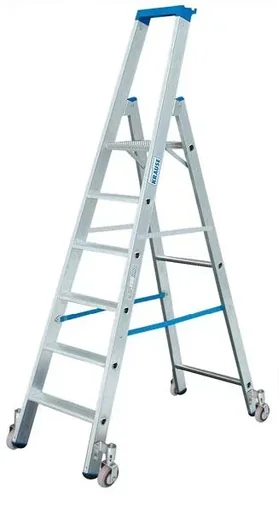 "Stepladder aluminum 7 steps ladder mobile image"