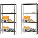 Storage rack set of 2 - black 150 x 73 x 30 storage space
