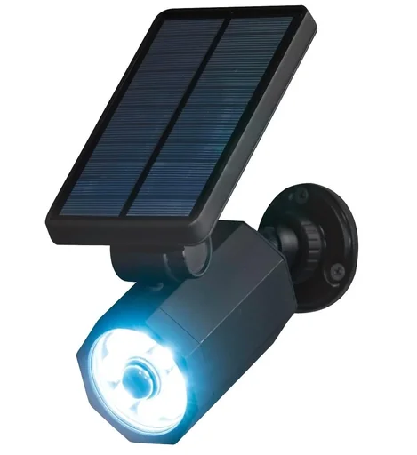 "Solar outdoor light with motion detector and twilight sensor, 400 lumens image"
