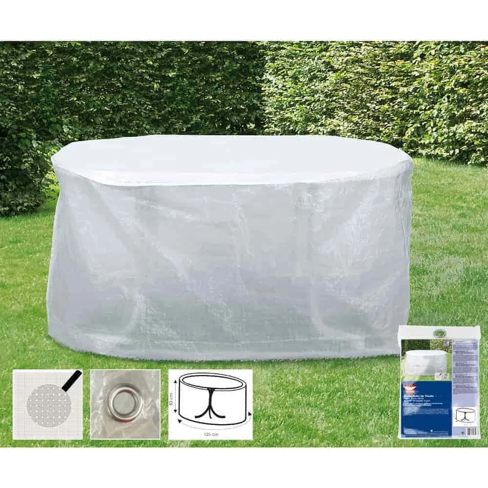 "Housse de Protection Table de Jardin 125x83cm, Couverture Mobilier image"