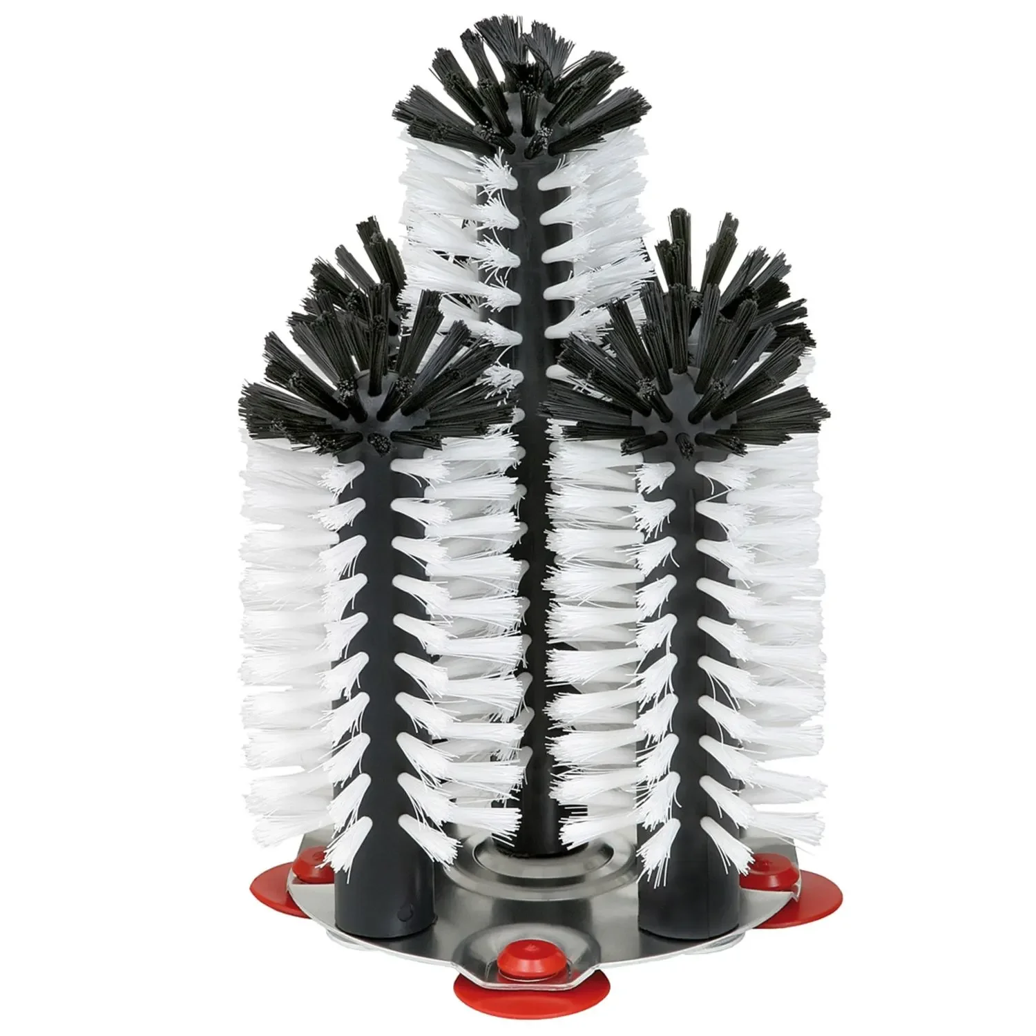 "Lave verre brosse, Brosses de nettoyage pour verre - avec fond métallique, Delfin, 4 x 18 cm + 1 x 25 cm image"