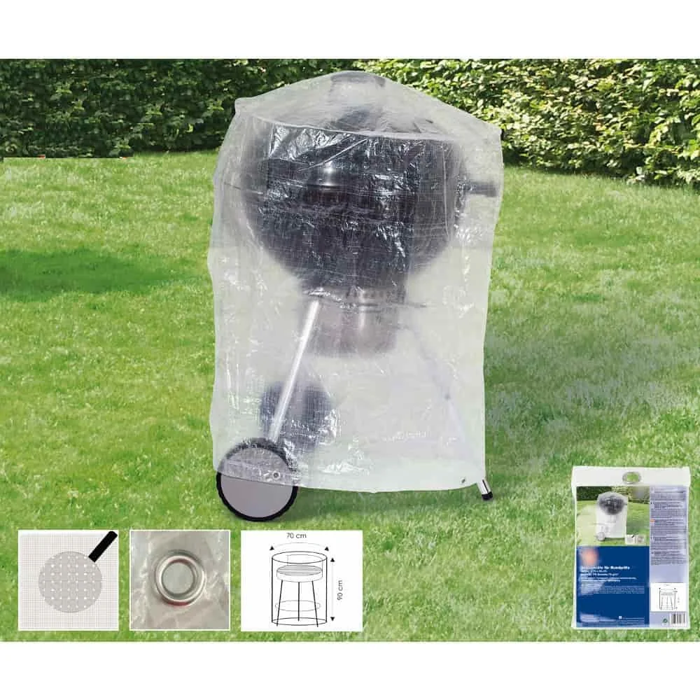 "Housse Barbecue Ronde Transparente 70x90cm image"