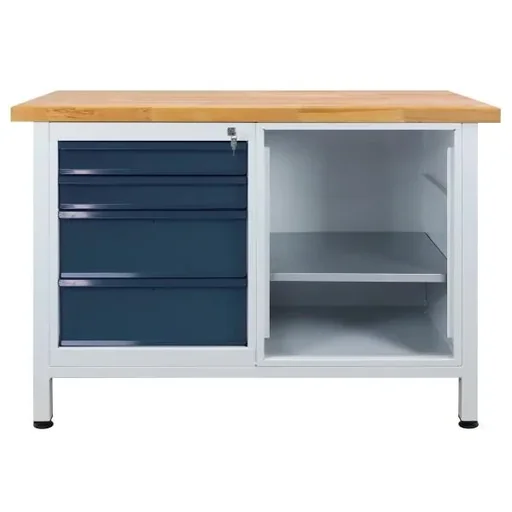 "Workbench "Premium" 4 drawers, 1 shelf, L1200xW600xH840mm image"