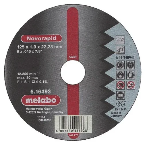 "Cutting discs 125 mm, 10 pieces INOX image"