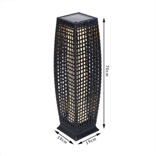 "Solar garden light Polyrotan 25 LED 70cm image"