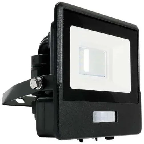 "VT-118S LED Floodlight with Sensor - 10 W - 735 Lm - 4000K - Black image"