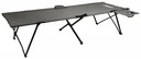 Packaway, foldable camping bed with practical side table and integrated cup holder