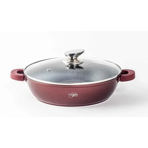 "Platinum roasting pan - non-stick coating - 24 cm - Burgundy image"