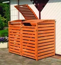 Garbage can box "Vario III" for 2 tons, honey brown