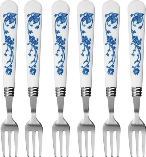 "Cake forks with onion pattern, 6 pieces image"