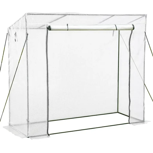 "Greenhouse greenhouse tomato house with 2 windows cold frame 200x73x168cm white image"