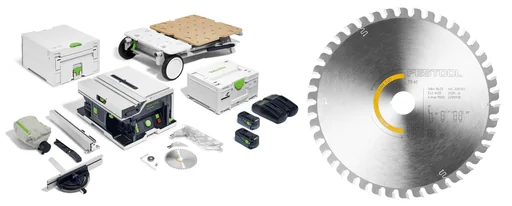 "Systainer cordless table saw complete set, including saw blade image"