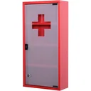 Lockable medicine cabinet red