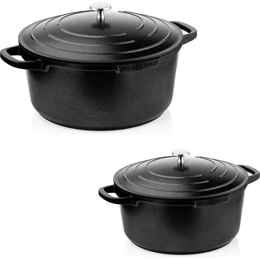 "Performance Series Pots and Pans - Frying Pan 28 cm + Frying Pan 24 cm - Black image"