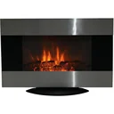 Electric fireplace as wall or floor mounting