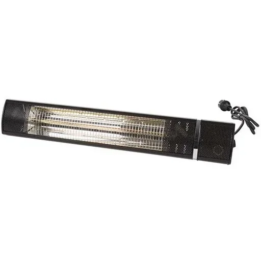 "Patio spotlight - wall-mounted - 2000 W - gold pipe - remote control image"