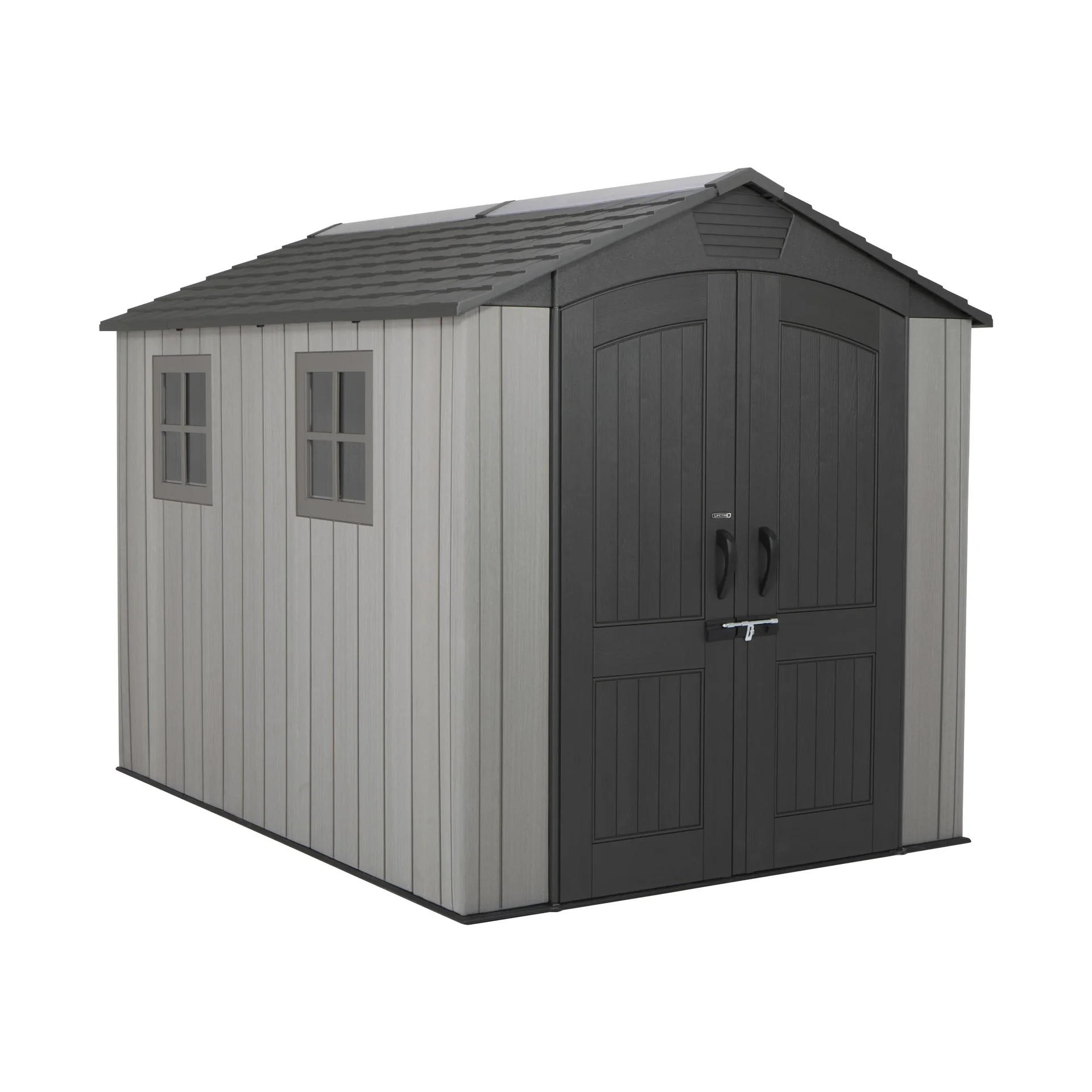"Abri de jardin Lifetime Terra 213×356×228 cm Gris – lucarne continue, verrouillable image"