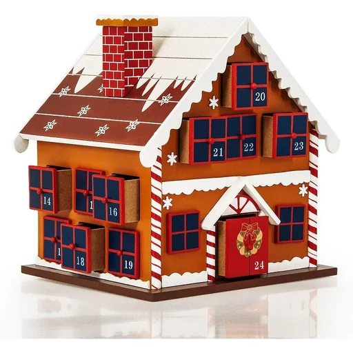 "Advent calendar as a winter house - refillable & reusable image"