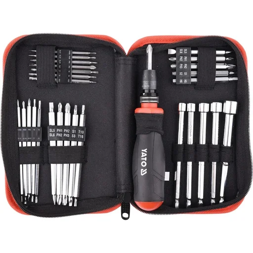 "Screwdriver set with bits - 28 pieces image"
