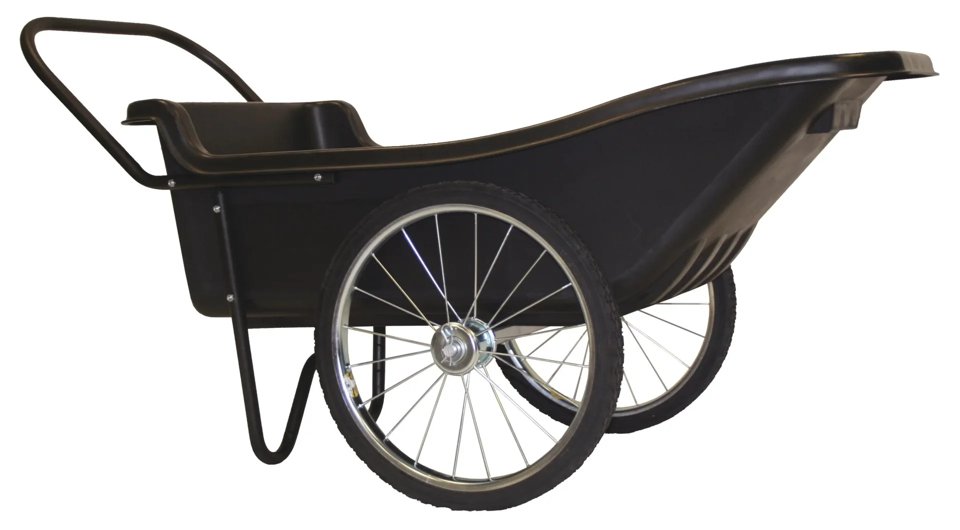 "Brouette Premium 283L 74×165×74 cm Noire – 181 kg de charge utile, roues en caoutchouc plein image"