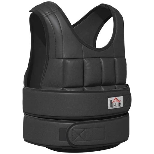 "30 kg weight vest training vest with 35 weight bags adjustable strength training fitness Oxford metal black 60 x 50 image"