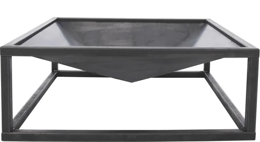 "Fireplace Thor handmade metal fireplace in polished rust-colored steel size 110 cm image"